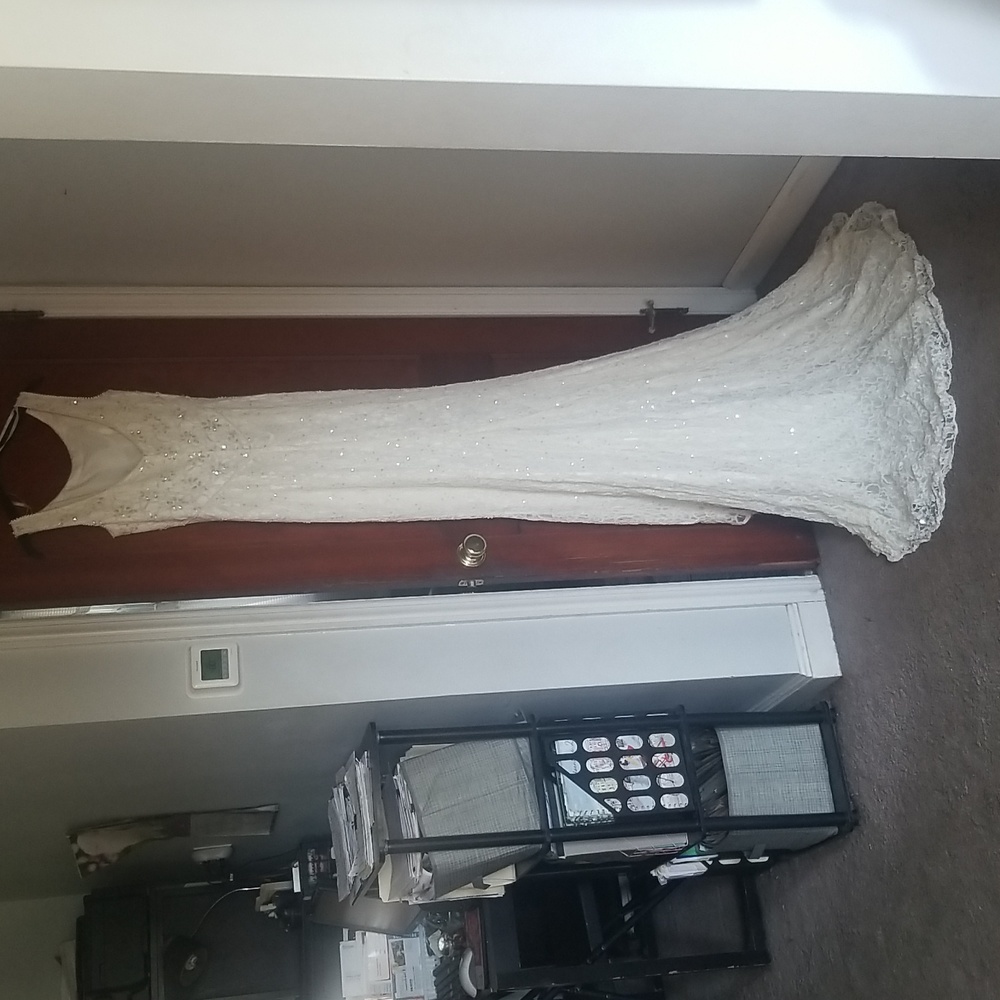 Beautiful beaded ivory formal dress